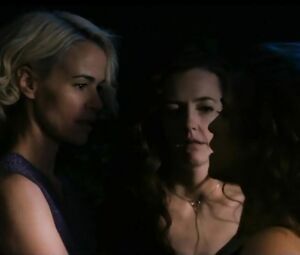 Lucy Lawless and Jaime Murray and other actresses in threesome sex movie compilation