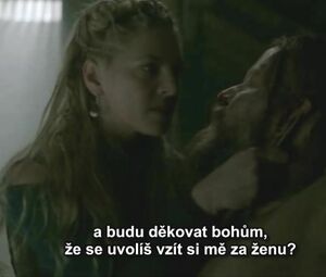 Katheryn Winnick from TV series Vikings gets on top of guy and rides him till she cums
