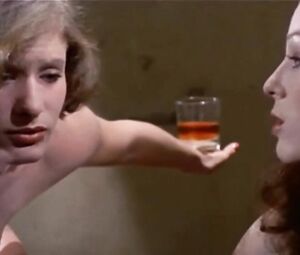 Maraschino Cherry lesbian sex scenes of Gloria Leonard nude and Leslie Bovee nude (1978)