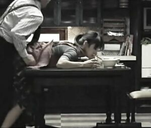 Hot oriental love satisfies husband with dinner and snatch being bonked on the table