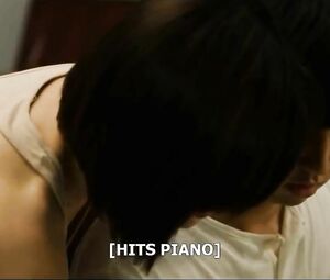 Asian piano teacher takes students hands and puts on small tits in Korean feature movie
