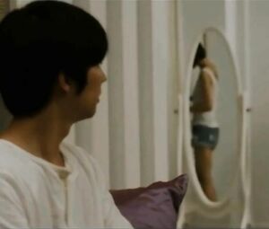 Asian piano teacher takes students hands and puts on small tits in Korean feature movie