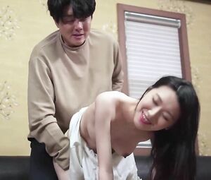 Hottest Korean sex scene of Asian who comes home and gets banged in Bosomy Mom (2020)