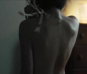 Naked Margaret Qualley doesn't fondle herself like girls do but scourges in Novitiate