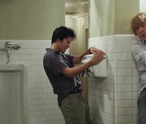 Explicit scene in the striptease club from comedy film The Internship with pole-dances