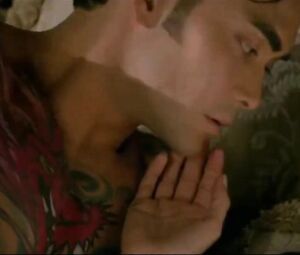 Girl doesn't get murdered by hitman but drilled in bed in retro film Crying Freeman (1995)