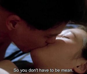 Actor softly nails Asian actress Loletta Lee nude in erotic movie Crazy Love (1993)