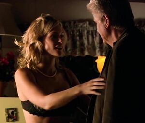 Old boy just wants to drill Natasha Henstridge in drama movie Widow on the Hill (2005)