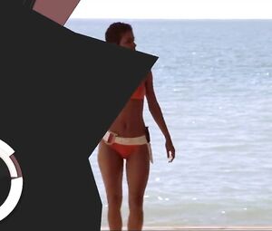Naked and half-naked babes are wet and come out of water shocking with their bodies
