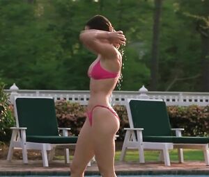 Naked and half-naked babes are wet and come out of water shocking with their bodies