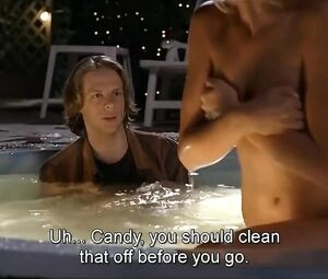 Blonde artist Molly Schade nude loves playing dumb showing small boobs in Euro Trip