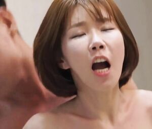 Explicit sex scene of oriental girl from the Korean movie who gets humped and creampied