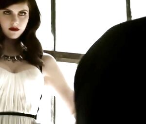 Alexandra Daddario tries to expose titties in different situations in feature movies