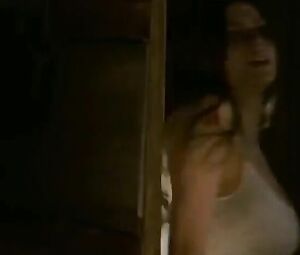 Alexandra Daddario tries to expose titties in different situations in feature movies