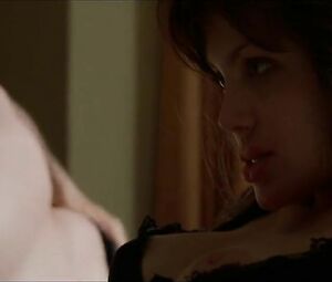 Pushing Tin moment where teen Angelina Jolie with full lips shows her thighs and titties