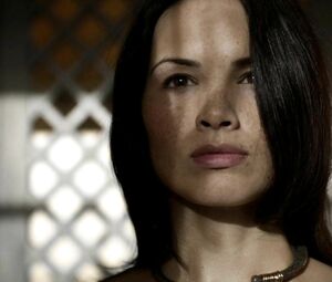 Brutal man makes movie star Katrina Law sweat waiting for fucking in TV series Spartacus