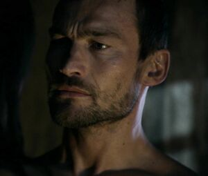 Brutal man makes movie star Katrina Law sweat waiting for fucking in TV series Spartacus