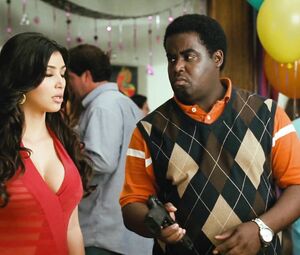 Kim Kardashian and Carmen Electra nude look happy fighting in Disaster Movie (2008)