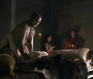 Jessica Grace Smith looks too hot being double penetrated in Spartacus group sex scene