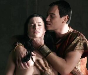 Jessica Grace Smith looks too hot being double penetrated in Spartacus group sex scene