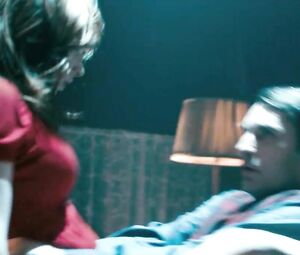 Celebrity in red Vica Kerekes in Men in Hope movie sex scenes where she hooks up