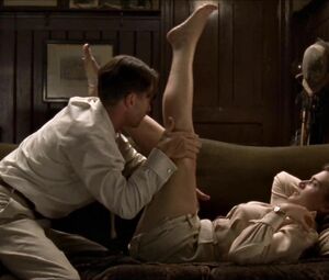 Drama film oral sex scene where boy gives cunnilingus to obedient MILF Kate Winslet