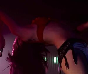 Striptease moment of Olivia Wilde who moves body on man's lap and moans for money