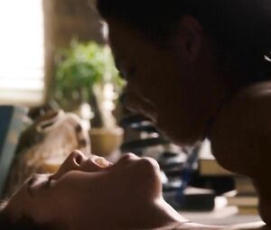 Sweet and sexy black MILF Freema Agyeman bangs white charmer with the thick strapon