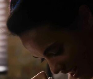 Sweet and sexy black MILF Freema Agyeman bangs white charmer with the thick strapon