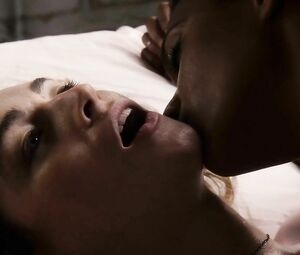 Sweet and sexy black MILF Freema Agyeman bangs white charmer with the thick strapon