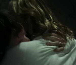 Thoughtless MILF has something wet between legs that needs to be humped on stairs in Blind