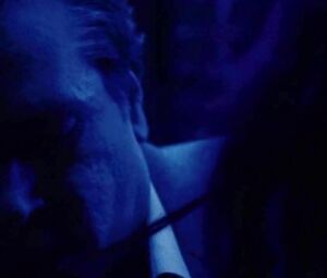 Jessica Biel dances but man watches her and waits in private room in Powder Blue (2009)