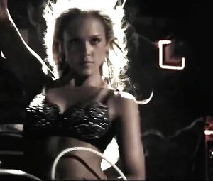 Sin City erotic scene with participation of Jessica Alba with lasso performing striptease