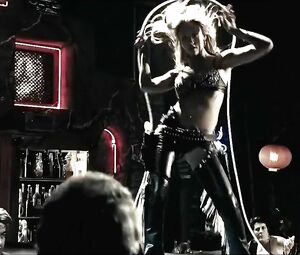 Sin City erotic scene with participation of Jessica Alba with lasso performing striptease