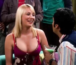 Shameless scenes from sitcom where Kaley Cuoco demonstrates boobies as much as possible