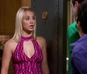 Shameless scenes from sitcom where Kaley Cuoco demonstrates boobies as much as possible