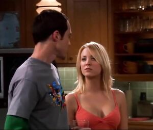 Shameless scenes from sitcom where Kaley Cuoco demonstrates boobies as much as possible