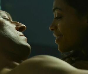 Rosario Dawson and lover in the most indecent sex and nude movie scenes from Trance