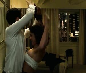 Sex scene of exotic MILF Amber Rose Revah being scored in TV series The Punisher