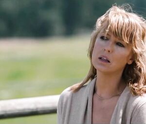 Kelly Reilly's tits make cowboy pay attention to them and fuck the twat in Yellowstone
