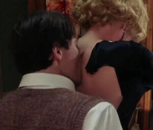 Young man hooks up with shameful blonde actress Charlize Theron in Head in the Clouds