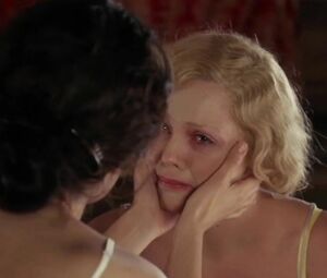 Young man hooks up with shameful blonde actress Charlize Theron in Head in the Clouds