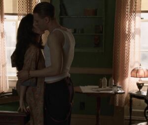 Man takes hot housewife and scores her cunt cumming right inside in Boardwalk Empire