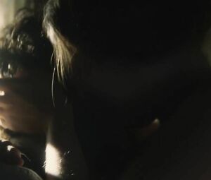 In Secret scene where man with long hair makes it with Elizabeth Olsen and she cums (2013)