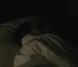 In Secret scene where man with long hair makes it with Elizabeth Olsen and she cums (2013)