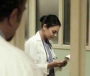 Doctor grabs Mila Kunis and hooks up with her in The Angriest Man in Brooklyn (2014)