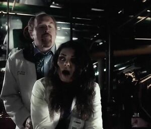Doctor grabs Mila Kunis and hooks up with her in The Angriest Man in Brooklyn (2014)
