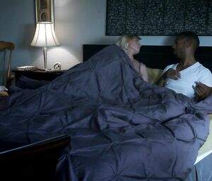 Black guy is very gentle with unstoppable nympho Jaime Pressly in Haunted House 2