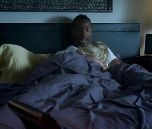 Black guy is very gentle with unstoppable nympho Jaime Pressly in Haunted House 2