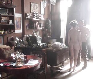 Hot movie sex scene of two different men drilling Anna Chipovskaya in About Love (2017)